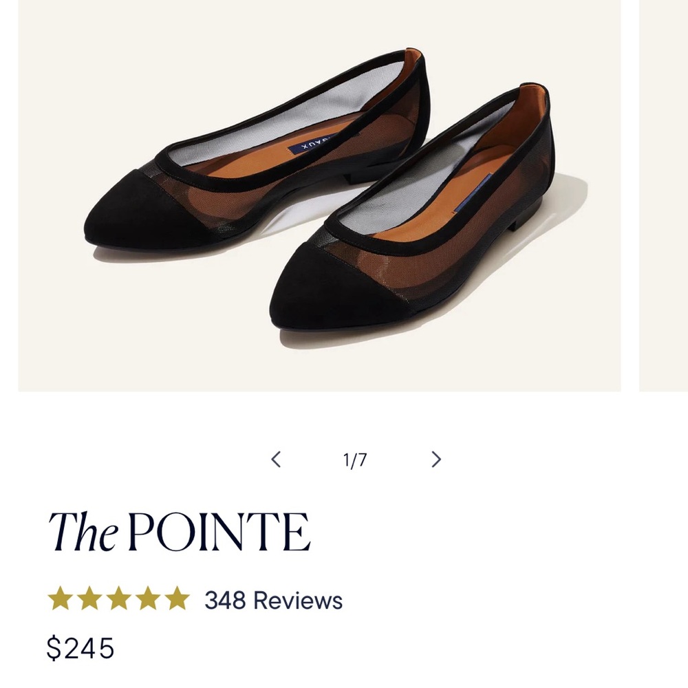 Margaux the pointe mesh flats 40.5W